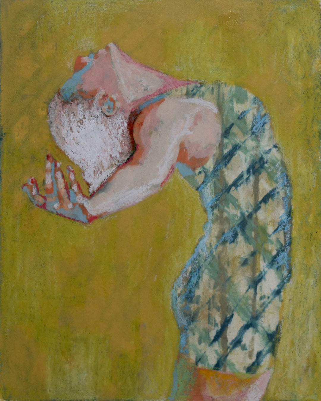Garden, 10 x 8 in, Serigraph Monotype with Pastel