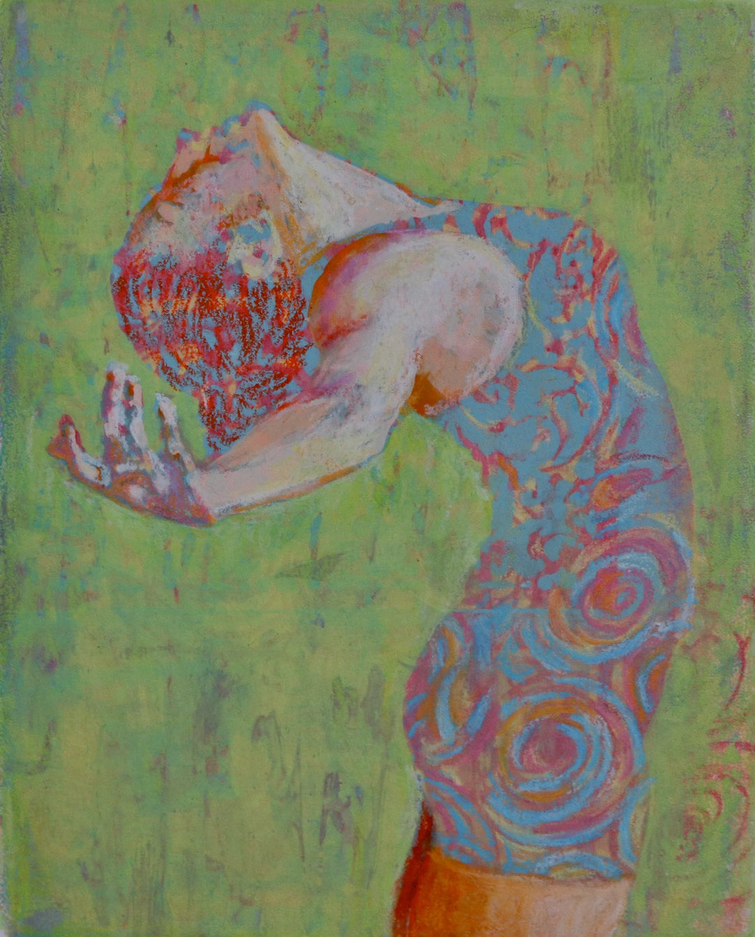 Greenhouse, 10 x 8 in, Serigraph Monotype with Pastel