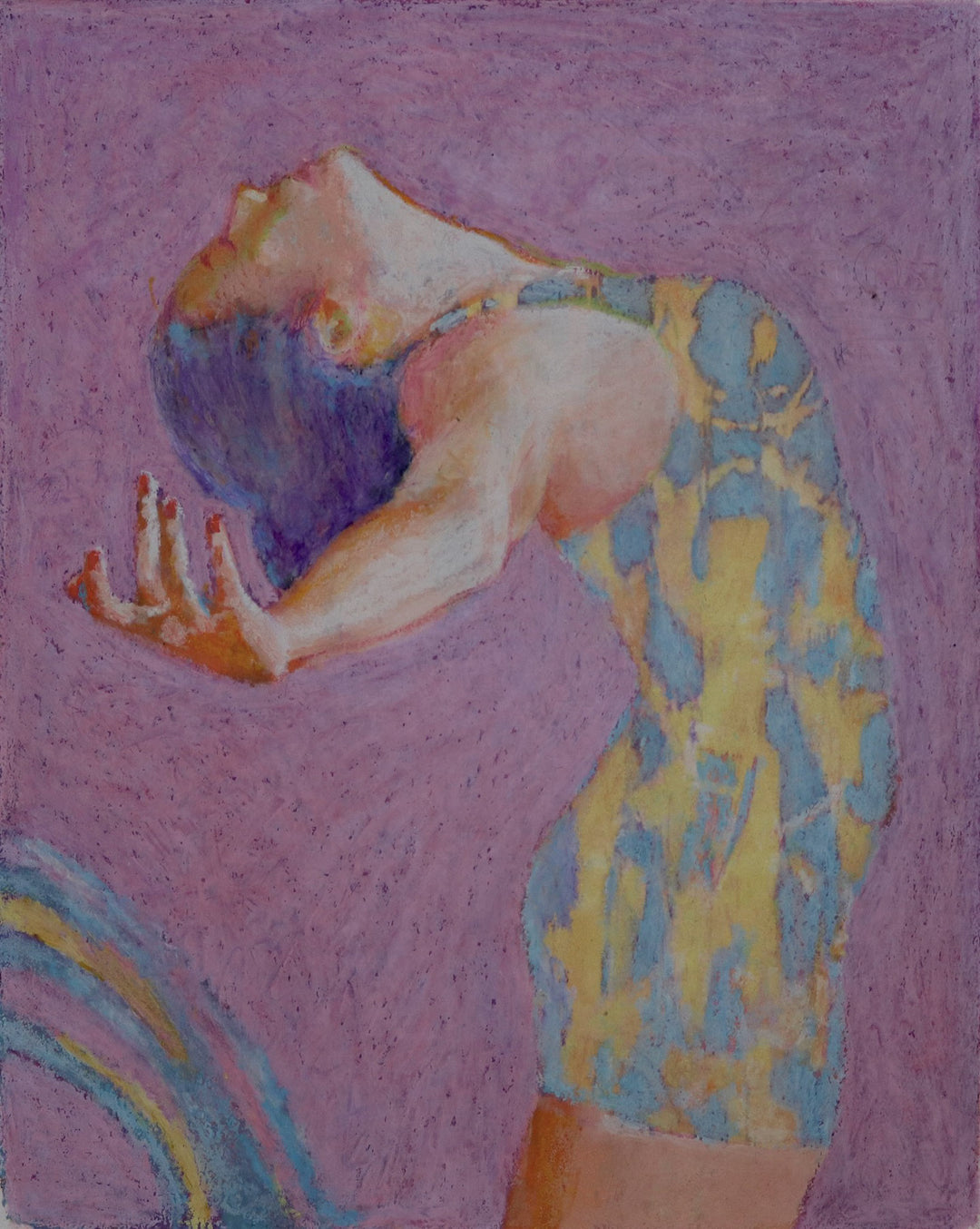 SORBET, 10 x 8 in, Serigraph Monotype with Pastel