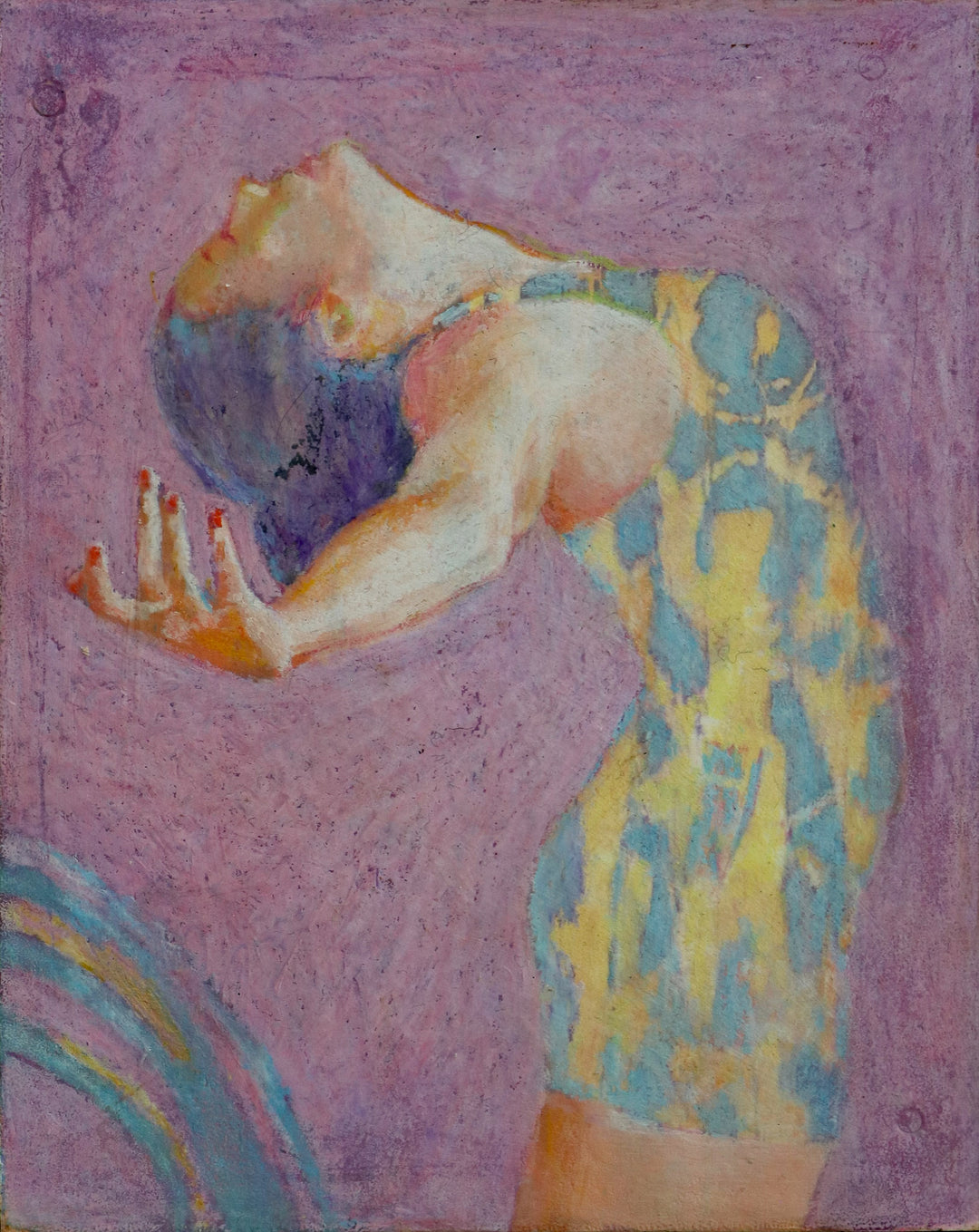 Dancer - PY, 10 x 8 in, Serigraph Monotype with Pastel
