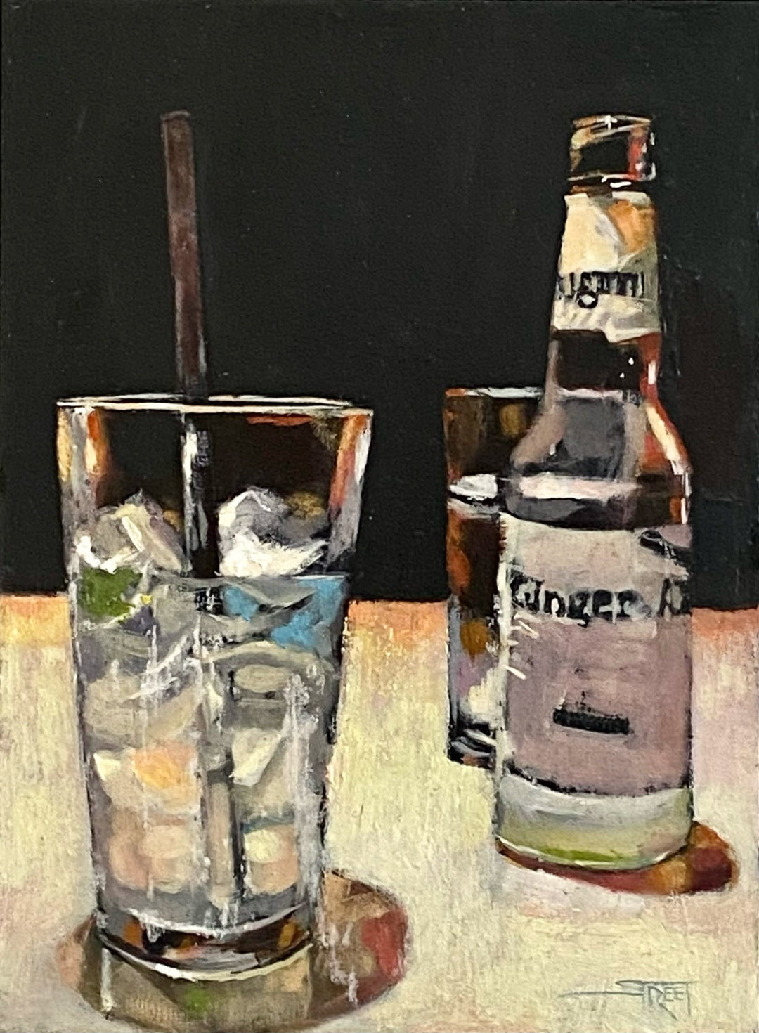 Ginger-Ale, 8 x 6 in, Oil on Panel
