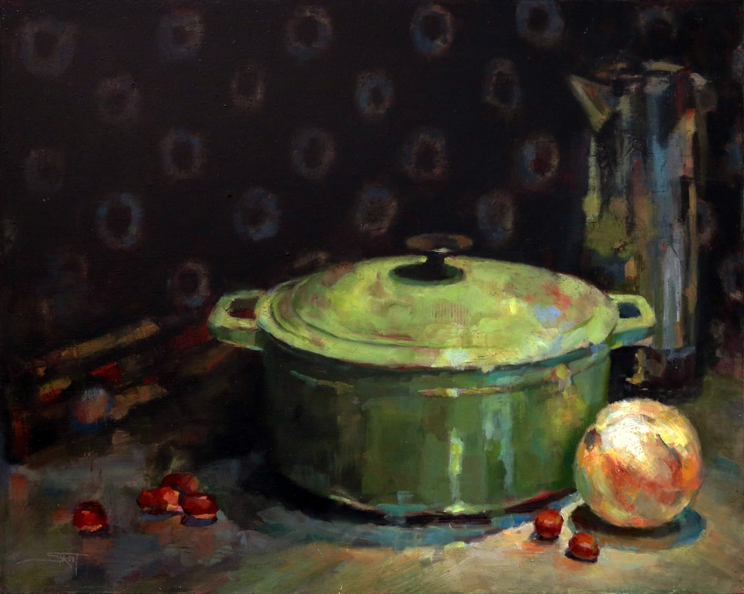 Kiss the Cook, 16 x 20 in, Oil on Panel