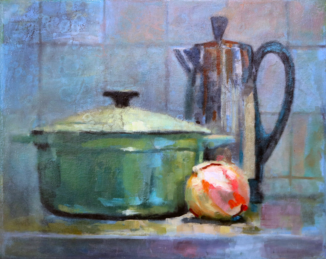 Kiss the Cook, Too!, 16 x 20 in, Oil on Panel