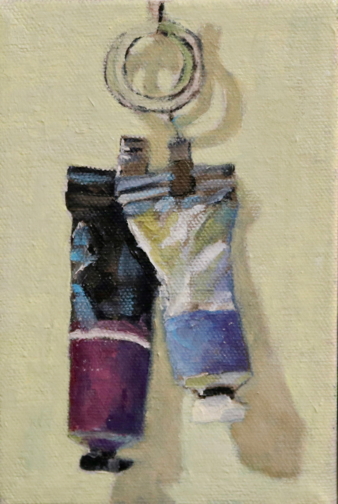 Paint Tubes V/V, 6 x 4 in, Oil on Canvas