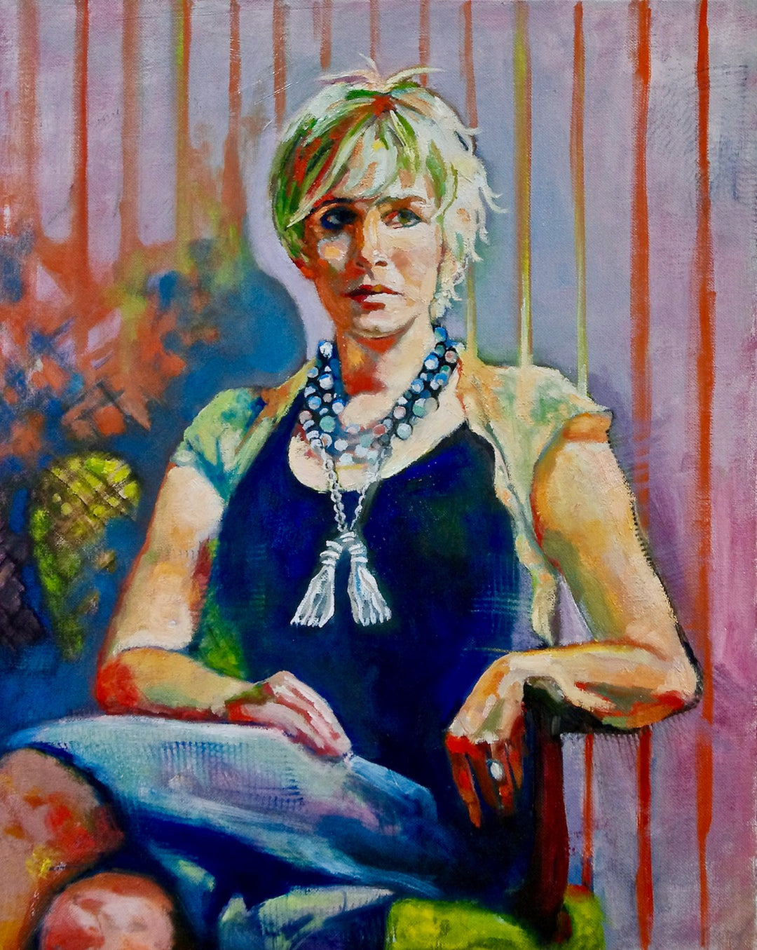 Pattern & Presence, 20 x 16 in, Oil on Canvas
