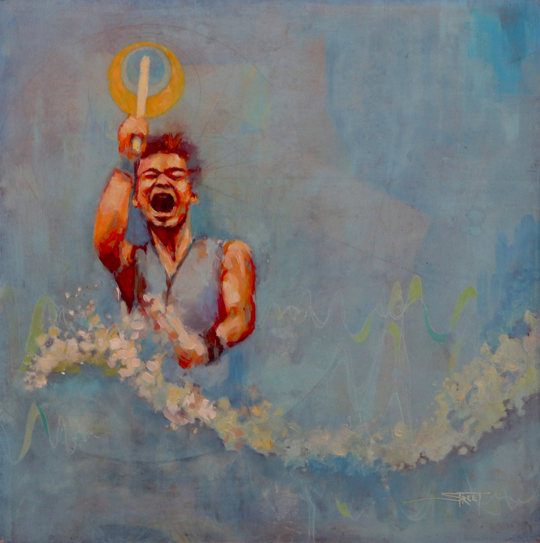 Power Signal, 12 x 12 in, oil on panel