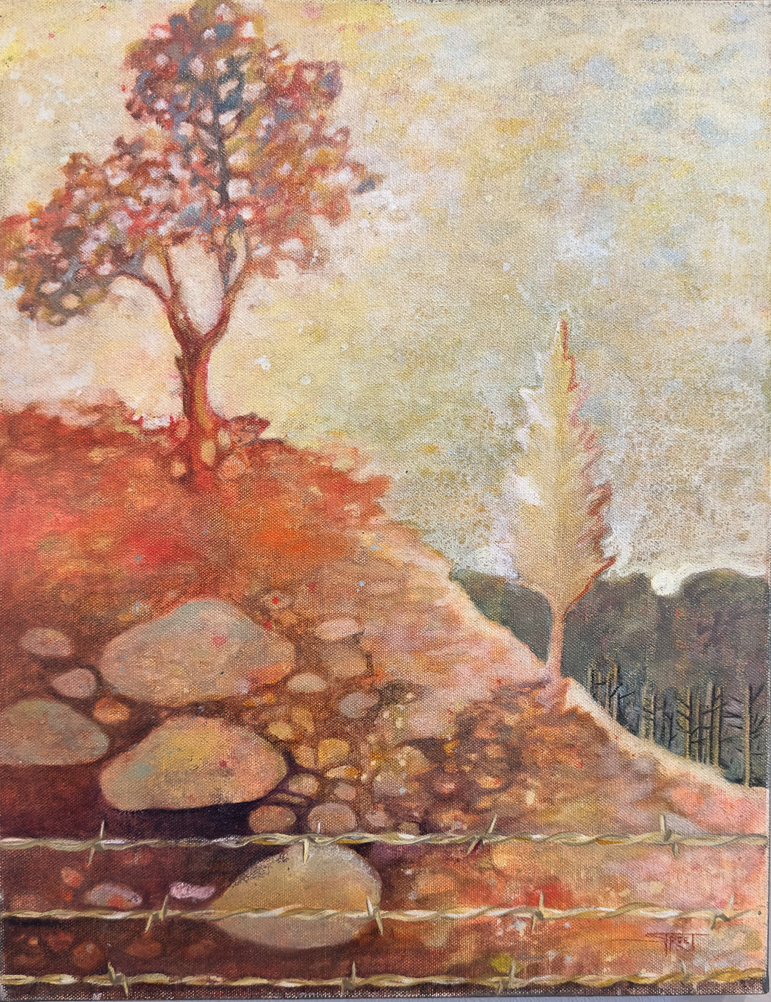 Unspoken Boundary, 18 x 14 in, Oil on Canvas