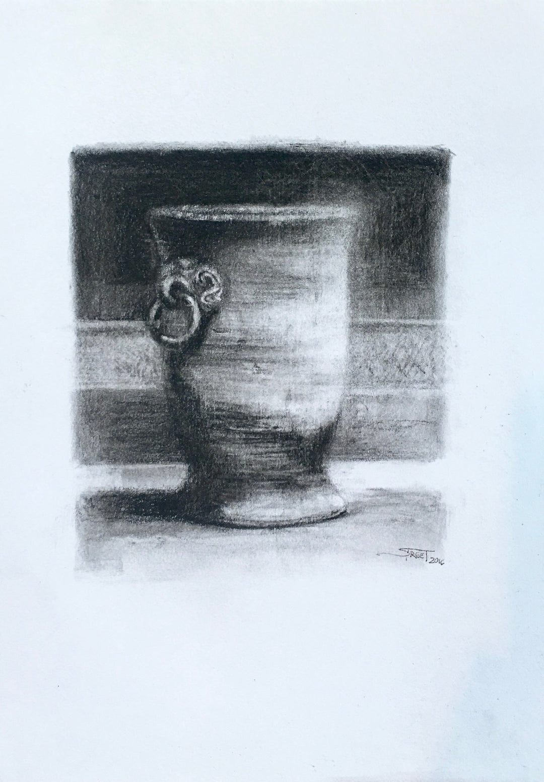 Vessel, 6 x 5 in, Graphite on Paper
