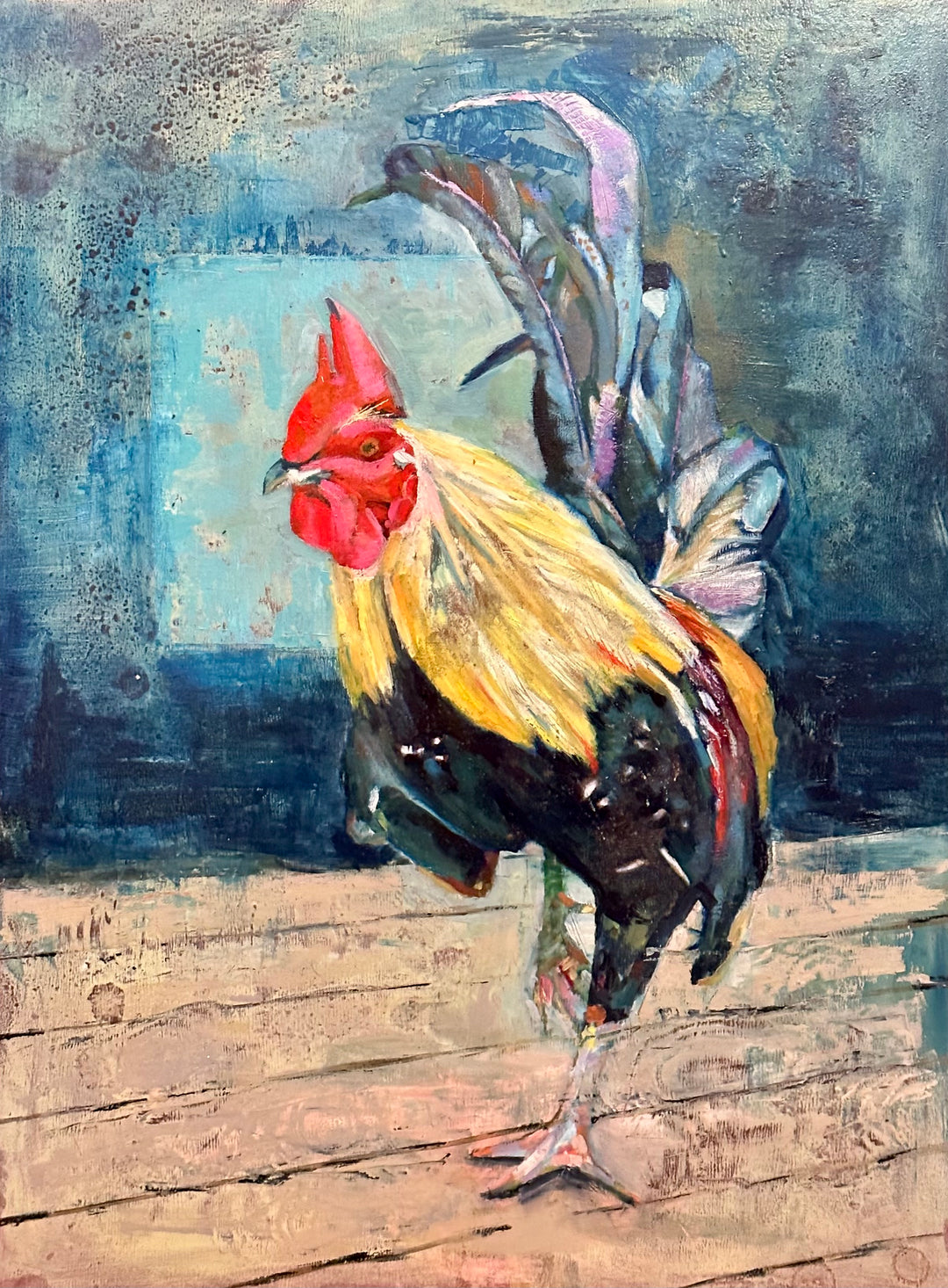 Yard Patrol, 24 x 18 in, Oil on Panel, 2023