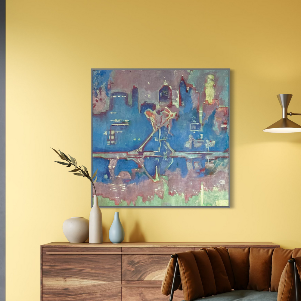 City Sweeper,  48 x 48 in, Oil on Canvas